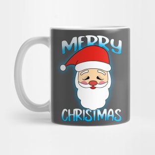 Merry Christmas Santa Blue Mug